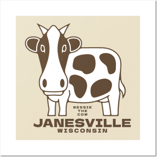 Bessie The Cow! Janesville, Wi Posters and Art